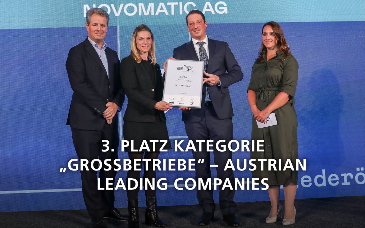 Austrian Leading Companies - 3. Platz für NOVOMATIC