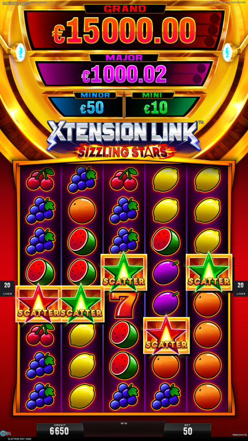 Sizzling Stars scatter win